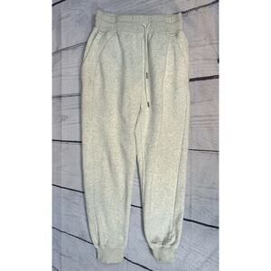 Lululemon Scuba High Rise Jogger Pants Cotton Fleece Grey Sz 8